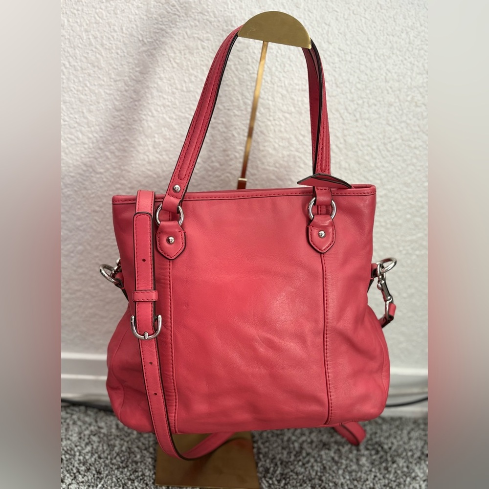 COACH DAISY CORAL LEATHER MIA - Picture 7 of 14